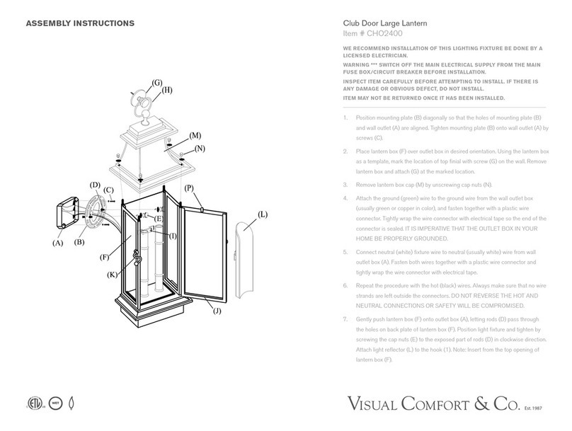 Visual Comfort & Co. CHO2400 Assembly instructions