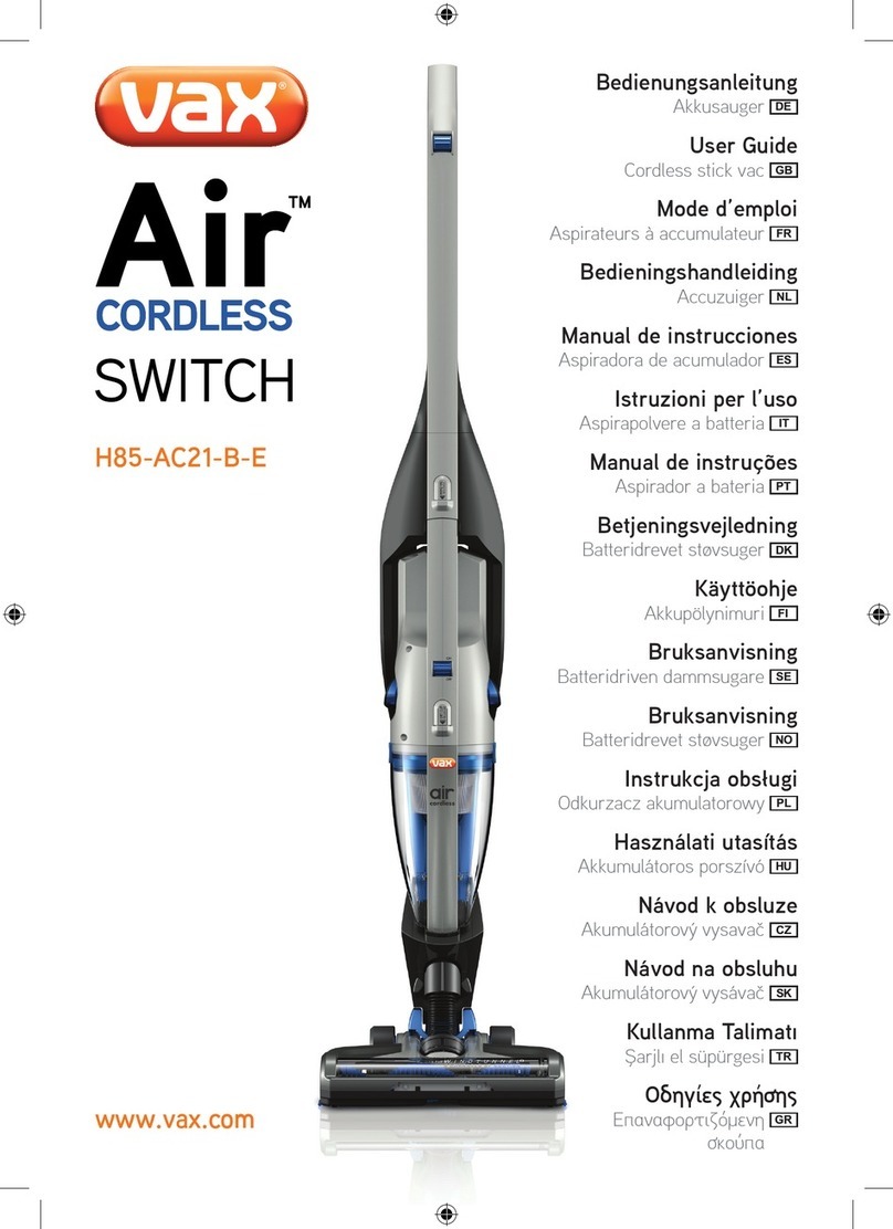 Vax Air Cordless Switch user guide
