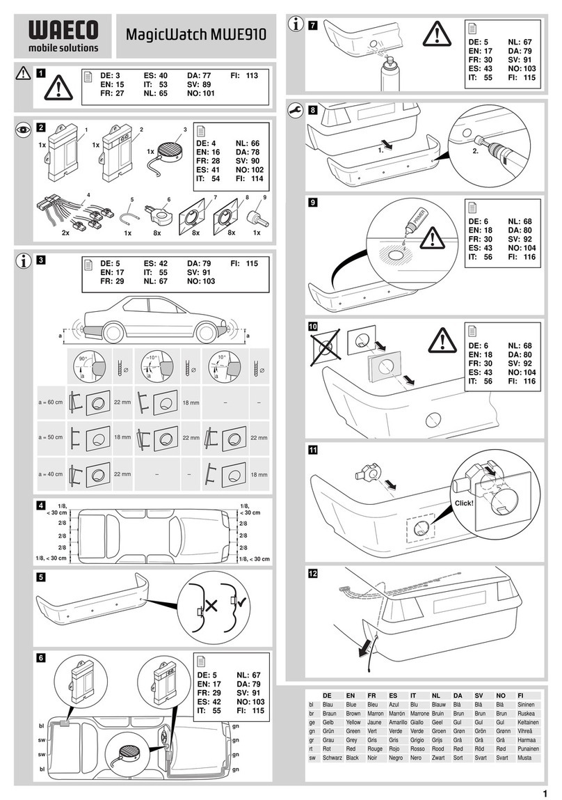 Waeco magicwatch mwe910 Installation and operating manual