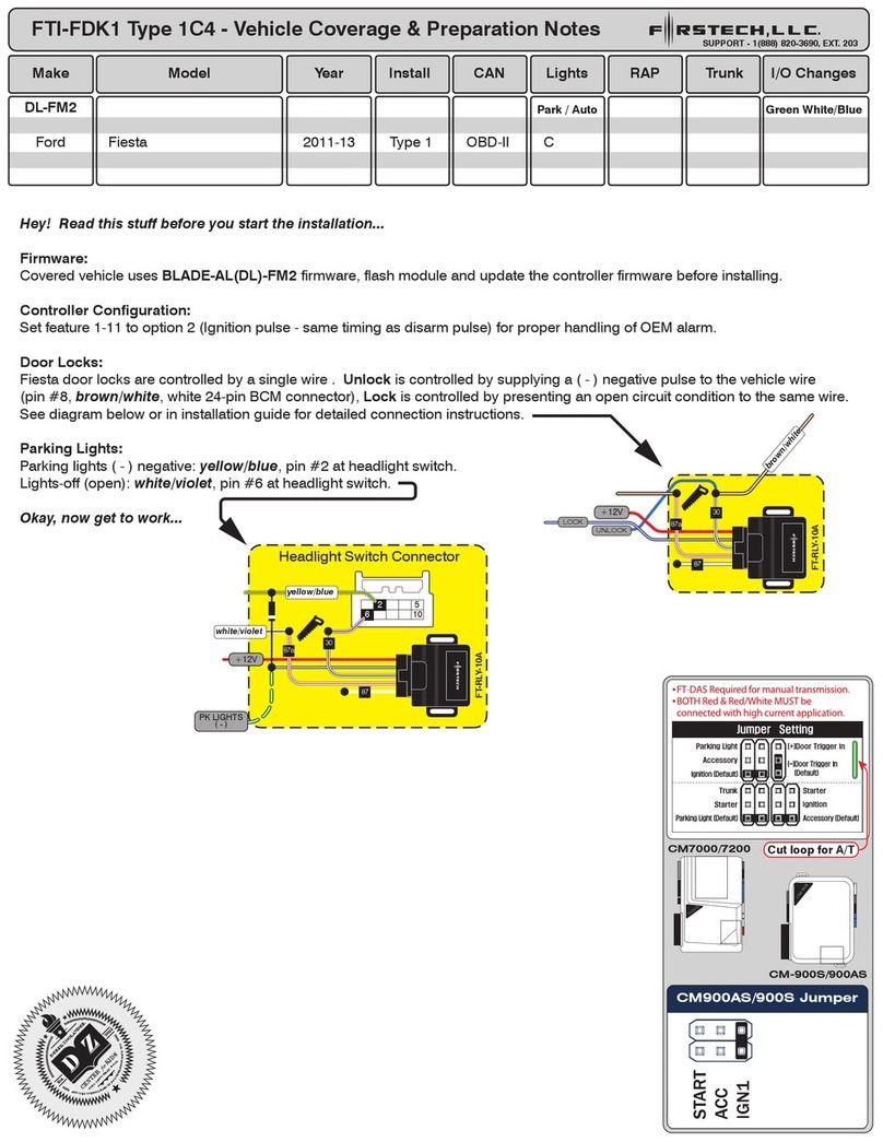 Firstech FTI-FDK1 User manual