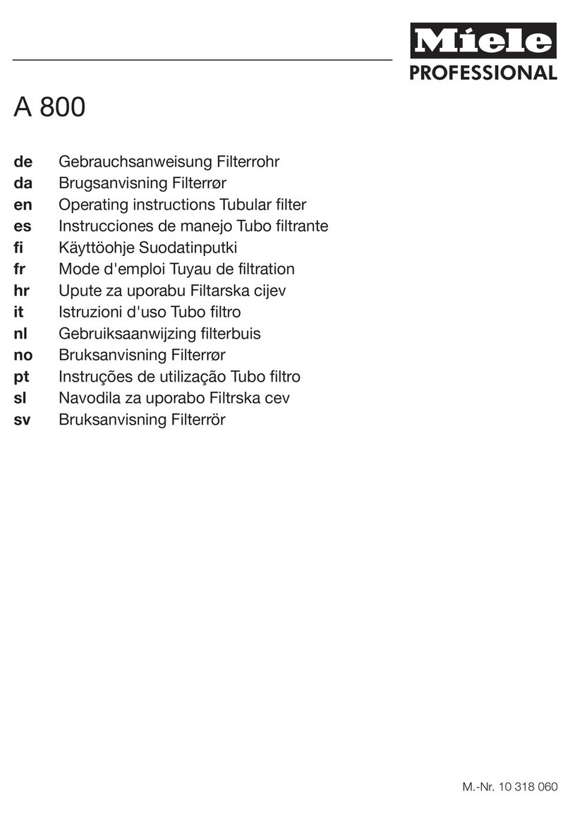Miele A 800 operating instructions
