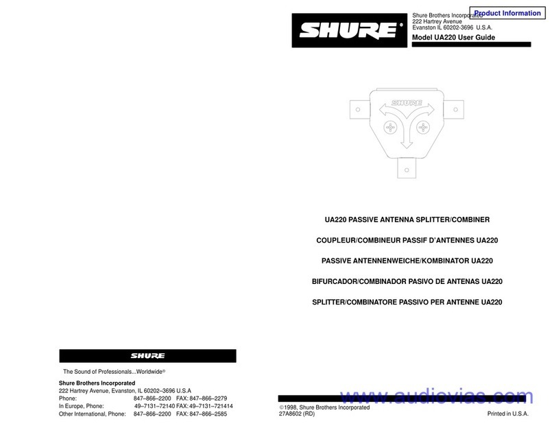 Shure UA220 user guide
