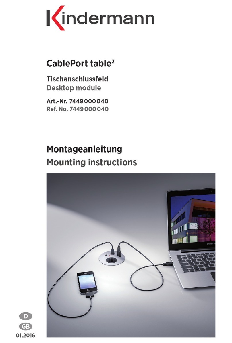 Kindermann CablePort table2 User manual