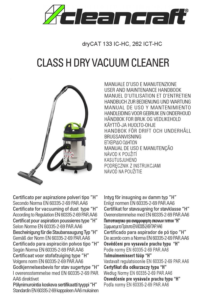 CleanCraft dryCAT 133 IC-HC Manual