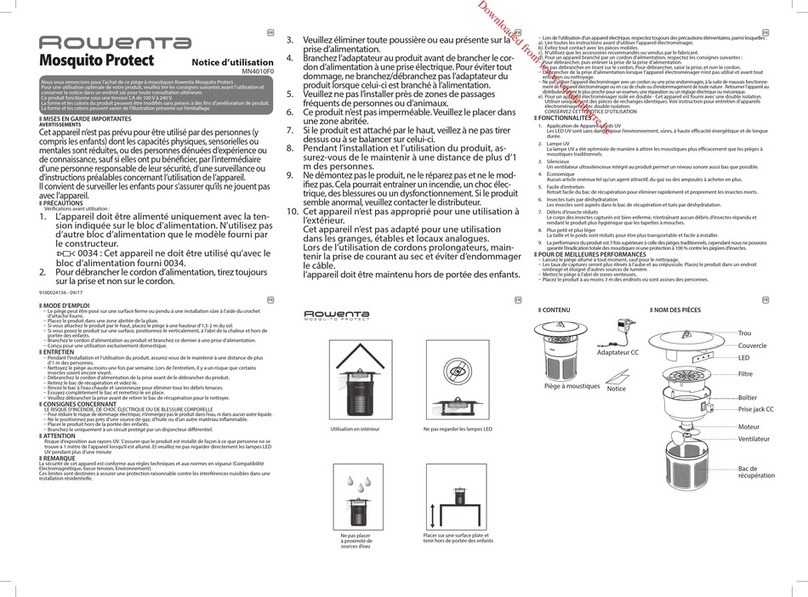 Rowenta Mosquito Protect instruction manual