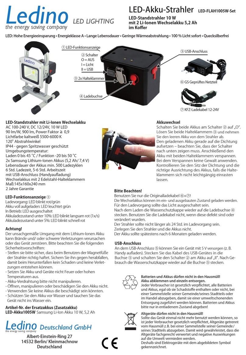 Ledino LED-FLAH1005W-Set quick start guide