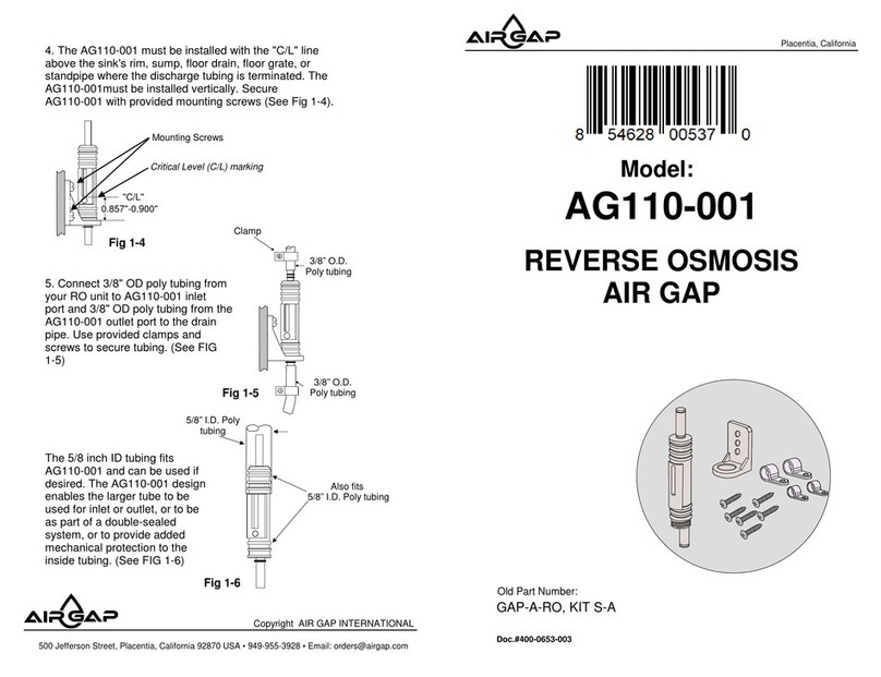 AIR GAP AG110-001 Installation procedures