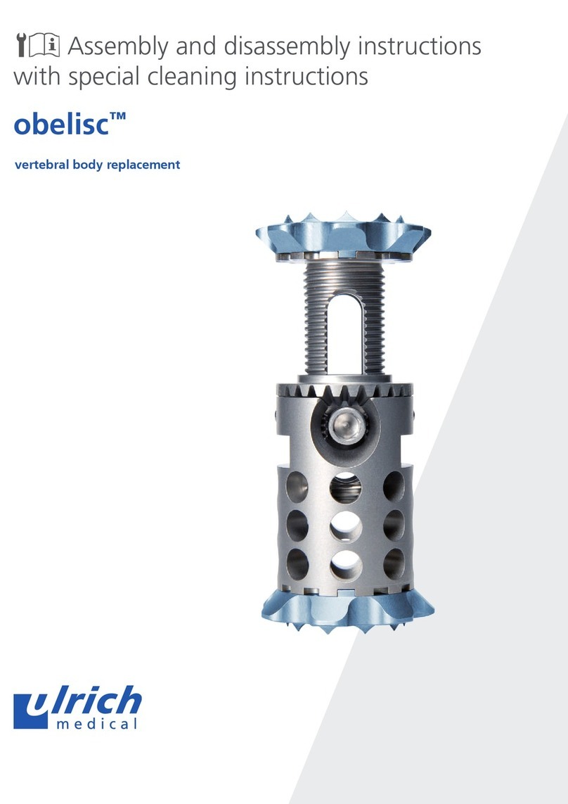ulrich medical Obelisc CS 2931 Series Assembly and disassembly instructions with special cleaning instructions ulrich medical Obelisc CS 2931 Series Assembly and disassembly instructions with special cleaning instructions