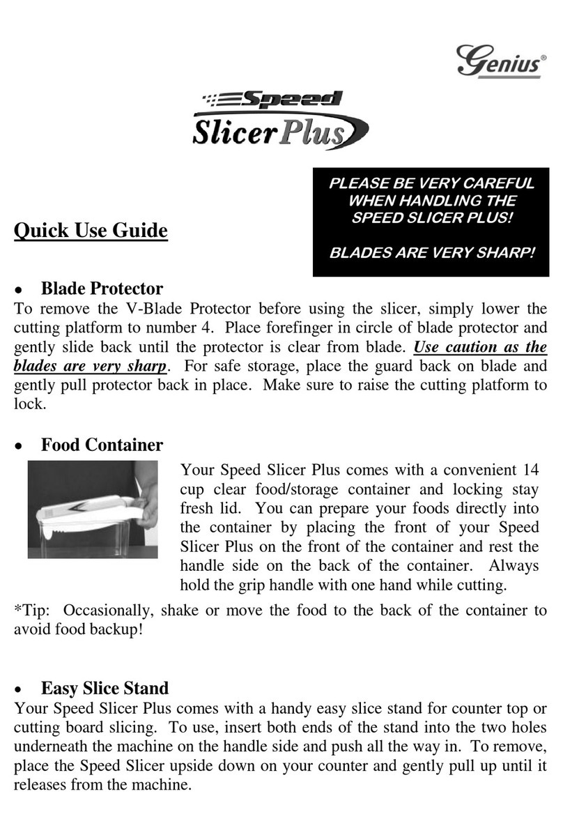 Genius Speed Slicer Plus Operating manual