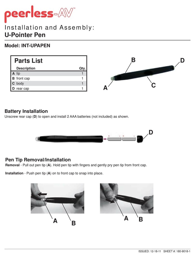 peerless-AV INT-UPAPEN Installation and assembly