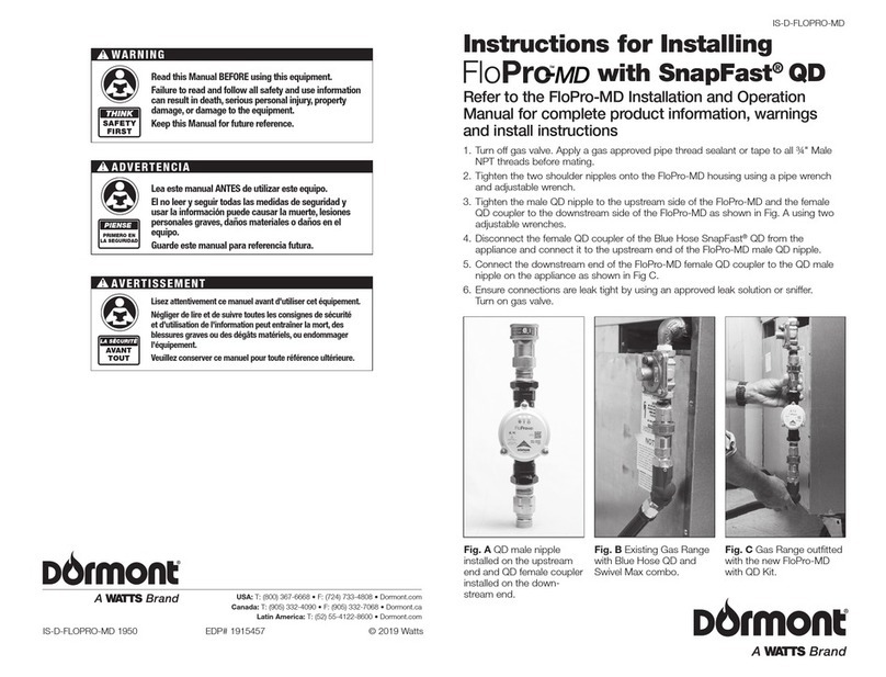 Watts Dormont FloPro-MD Instruction Manual
