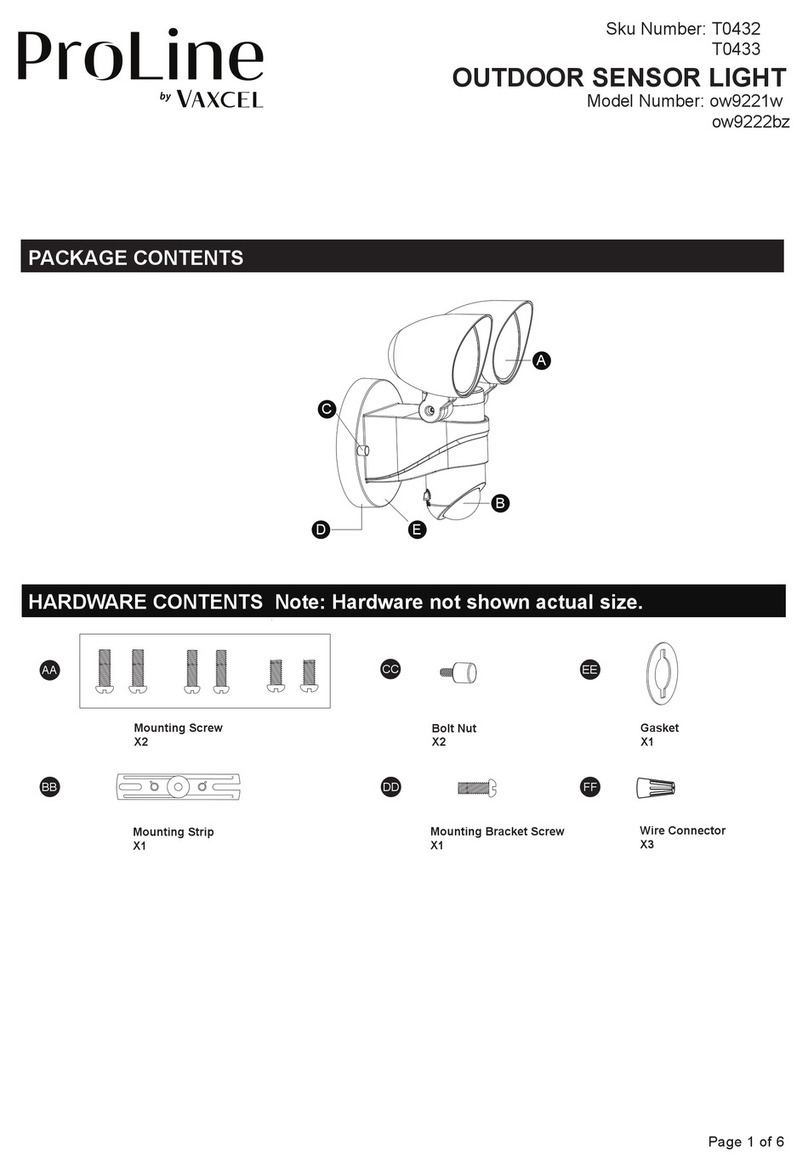 Vaxcel ProLine ow9221w installation instructions