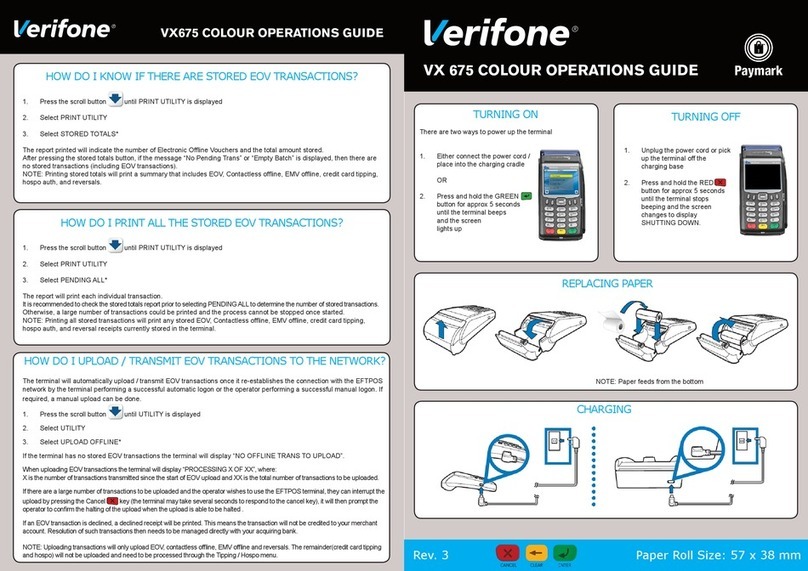 VeriFone VX 675 Operation guide