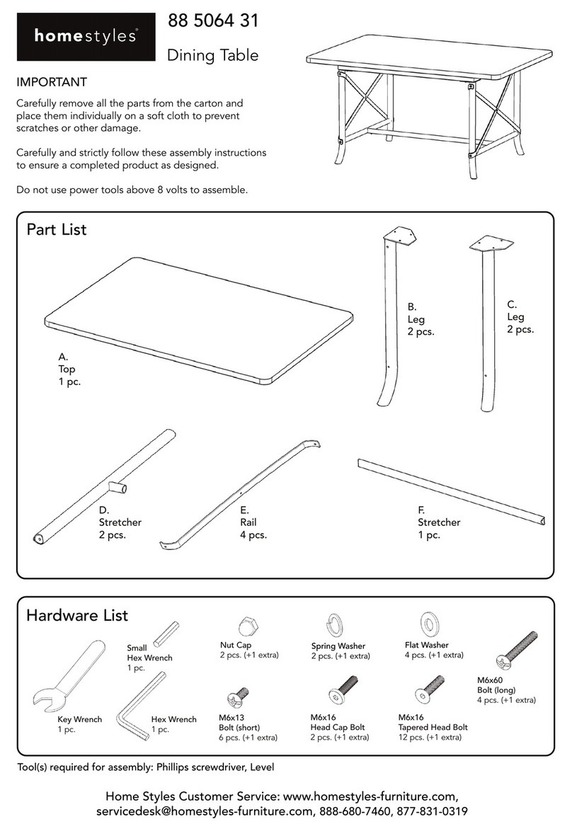 Home Styles 88 5064 31 Assembly instructions