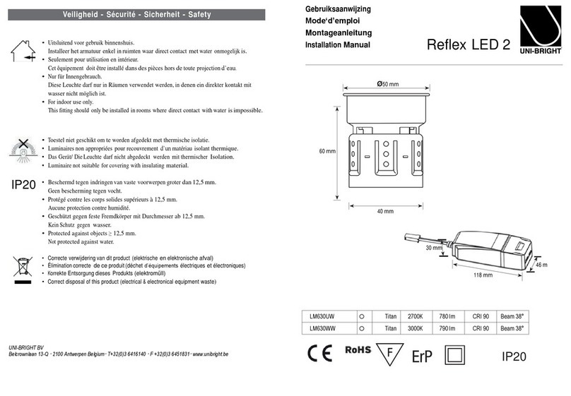 Unibright Reflex LED 2 installation manual