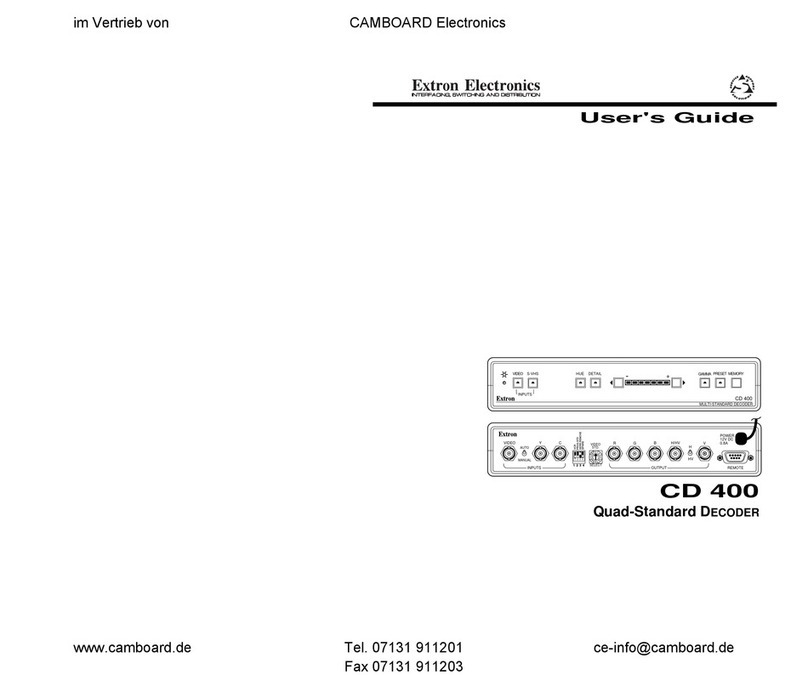 Extron electronics CD 400 User manual