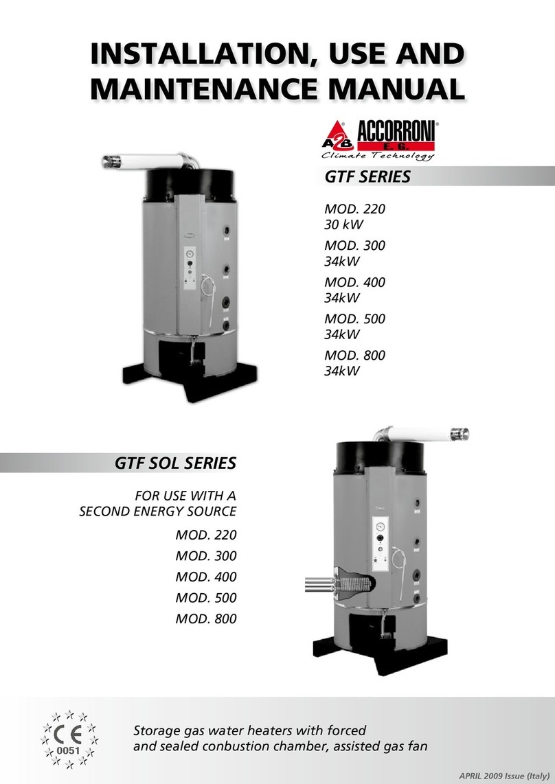 Accorroni GTF Series Installation, use and maintenance manual
