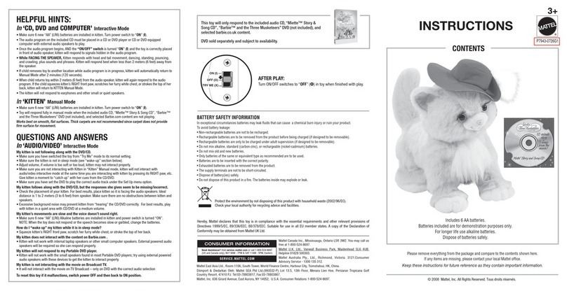 Mattel P7943 instructions
