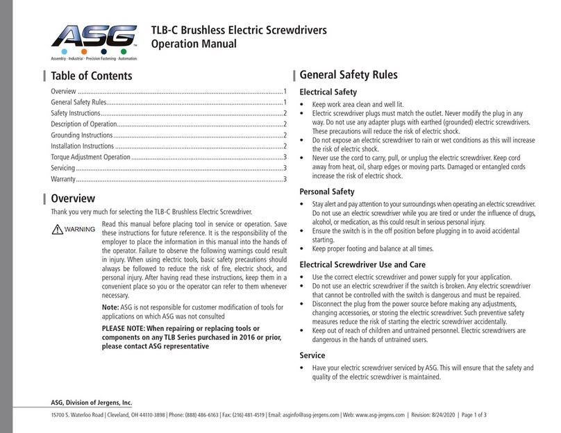 ASG TLB-C Operation manual