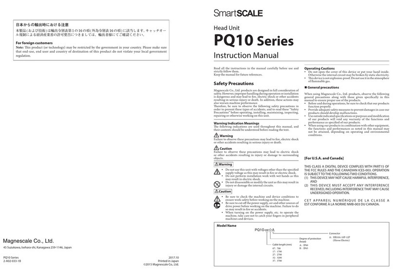 Magnescale SmartSCALE PQ10 Series instruction manual