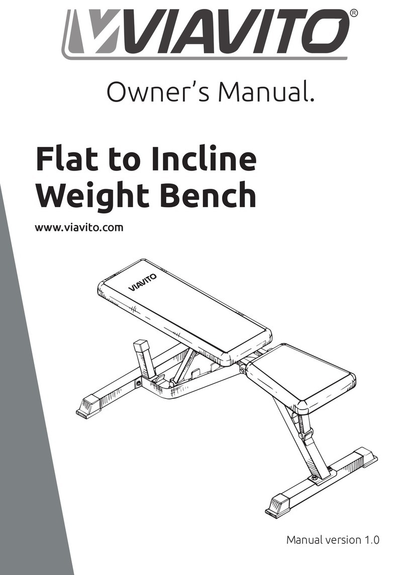 Viavito Flat to Incline Weight Bench User manual
