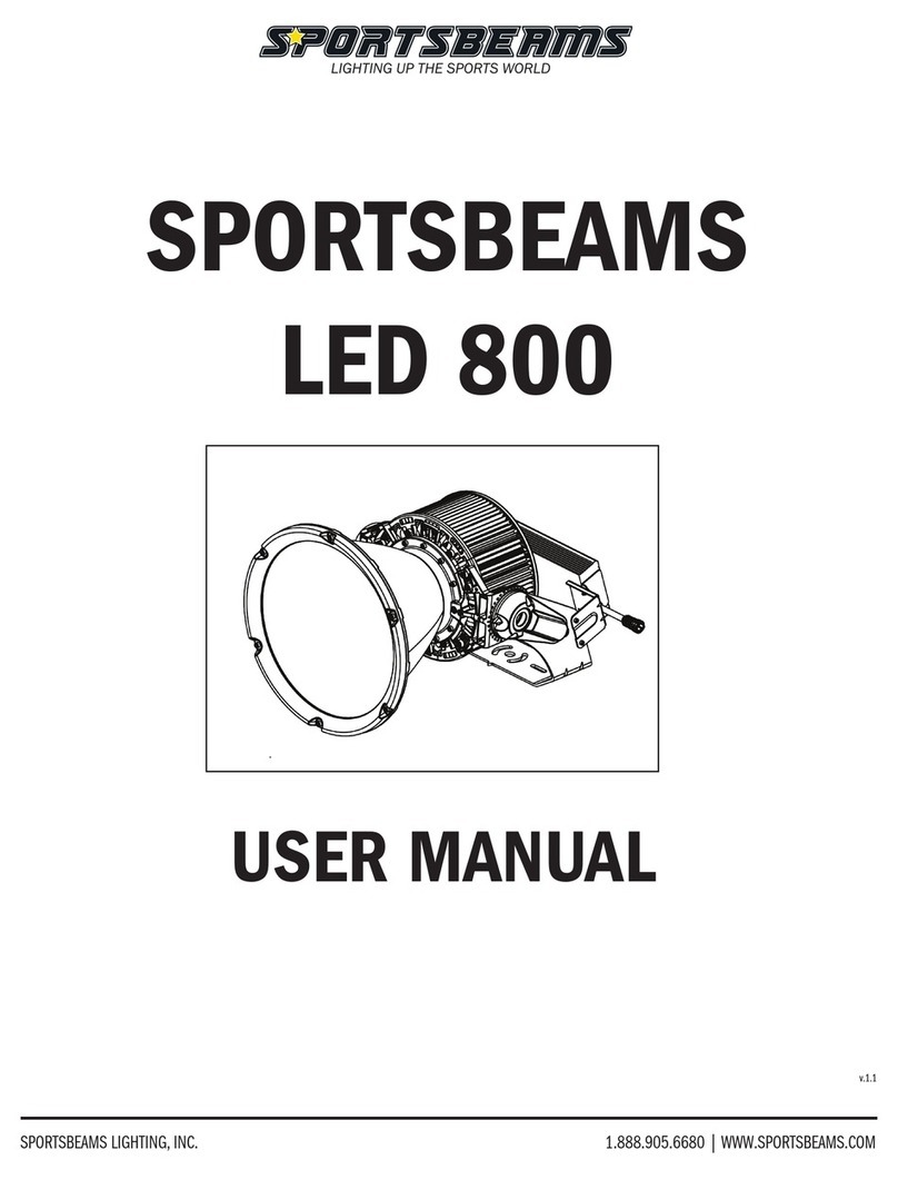 SPORTSBEAMS LED 800 user manual