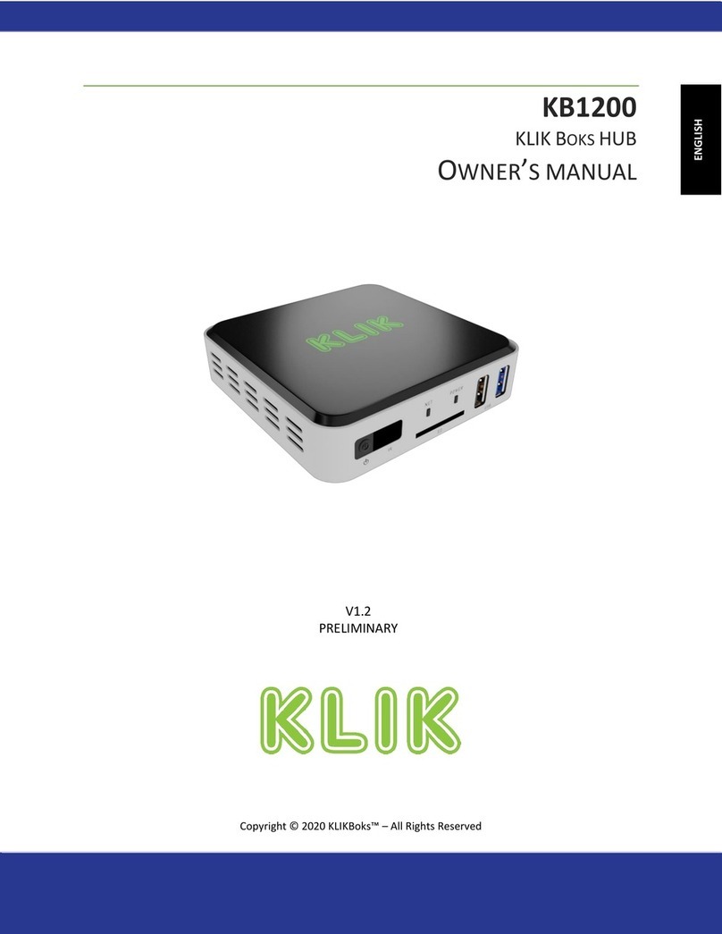 KLIK Boks KB1200 owner's manual