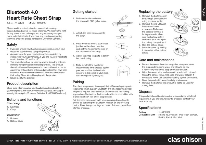 Clas Ohlson TD0033 User manual