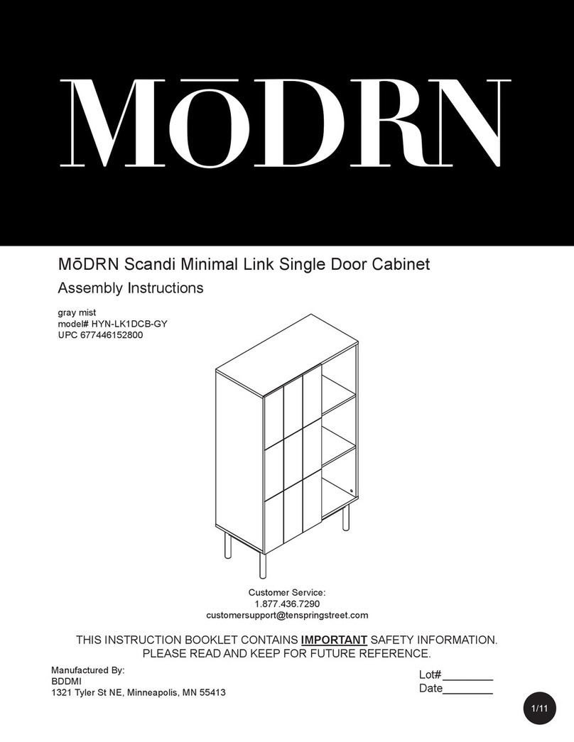 MoDRN Scandi Minimal Link Single Door Cabinet User manual MoDRN Scandi Minimal Link Single Door Cabinet User manual