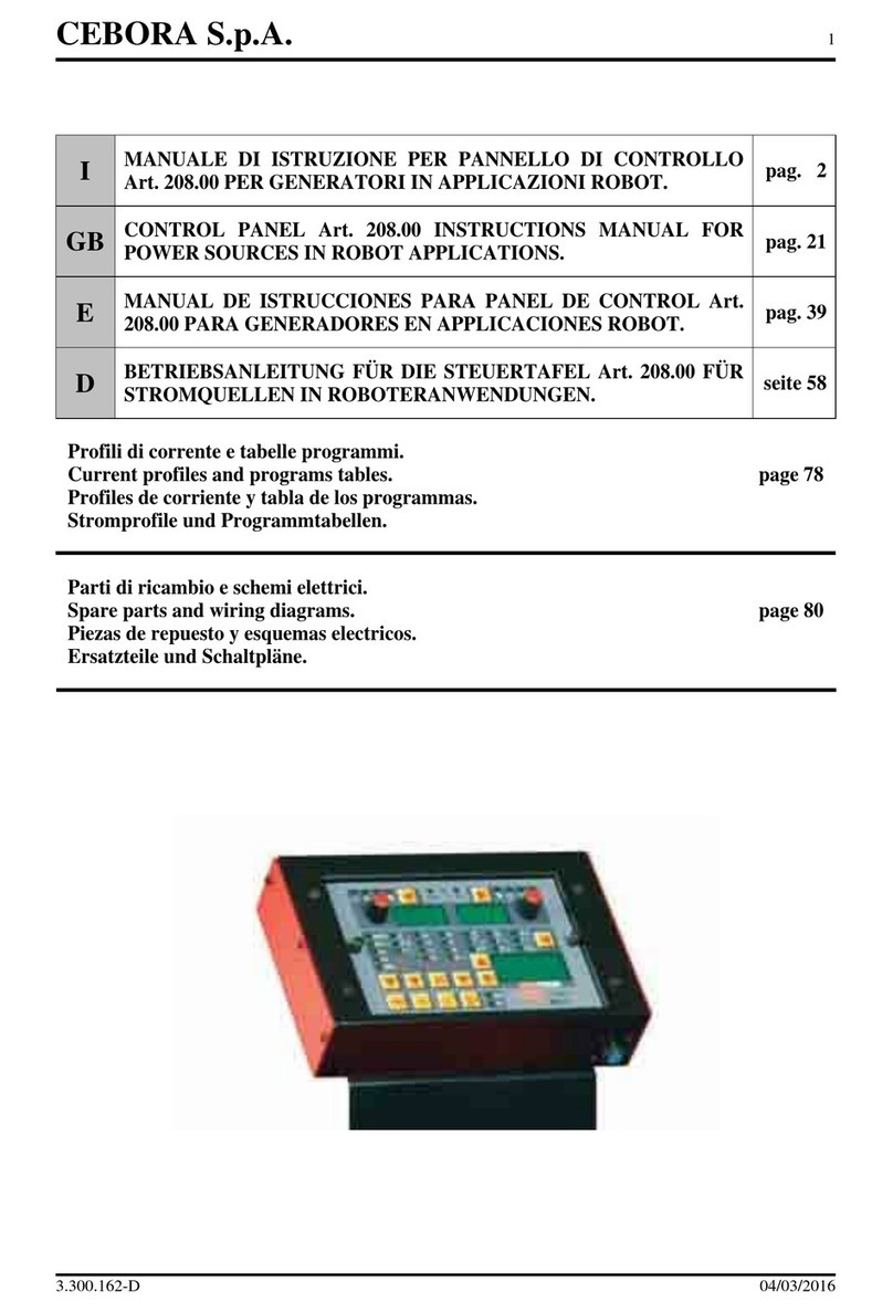 Cebora 208.00 User manual