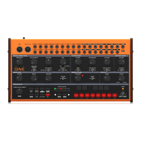 Behringer CRAVE quick start guide