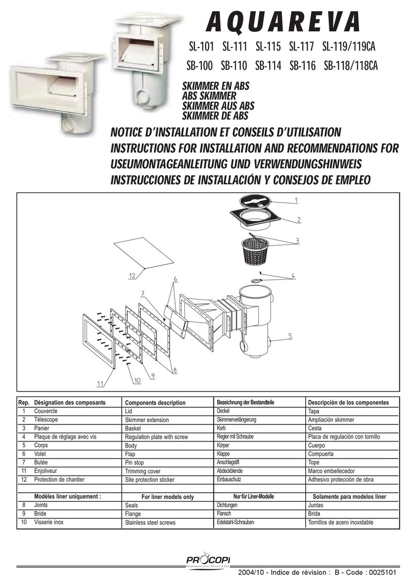 Procopi Aquareva SL-101 Instructions for installation
