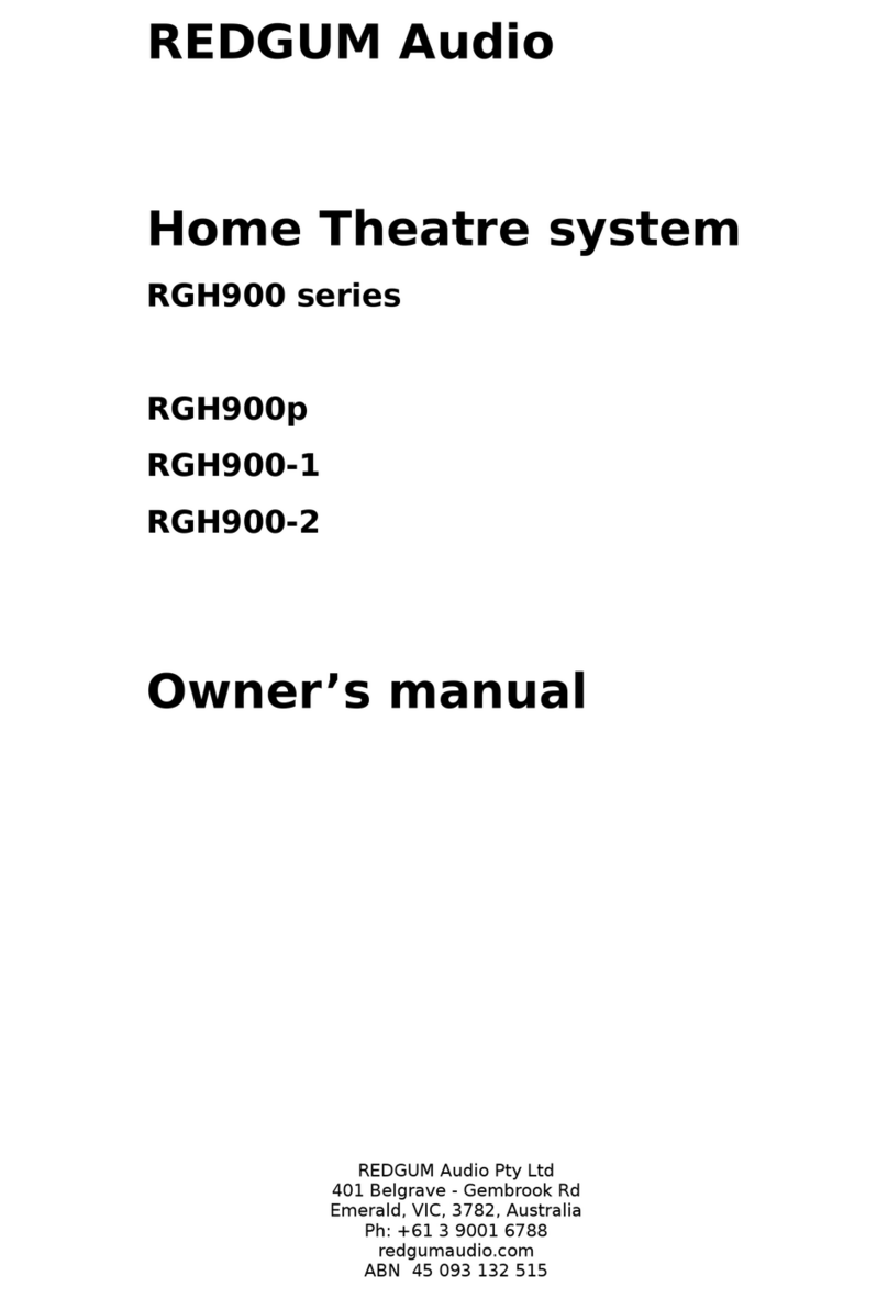 REDGUM Audio RGH900 Series owner's manual