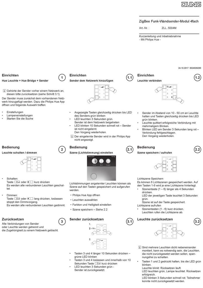 Jung ZLL 5004M Series User manual