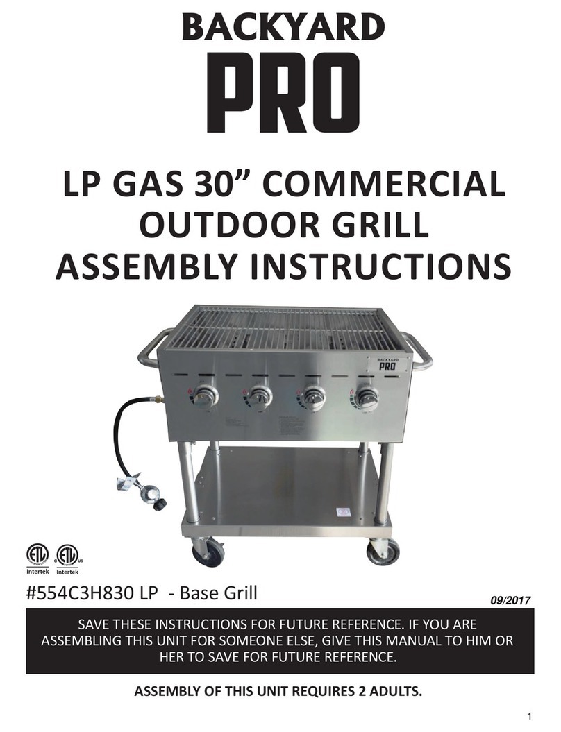 Backyard Pro 554C3H830 LP Assembly instructions