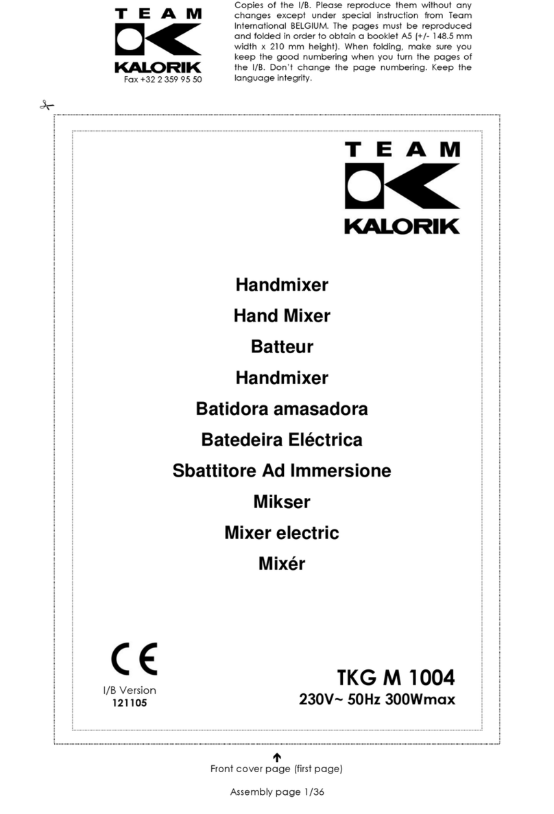 Team Kalorik TKG M 1004 operating instructions