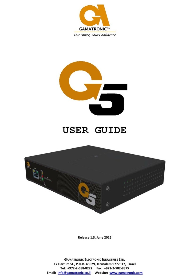 Gamatronic G5 user guide