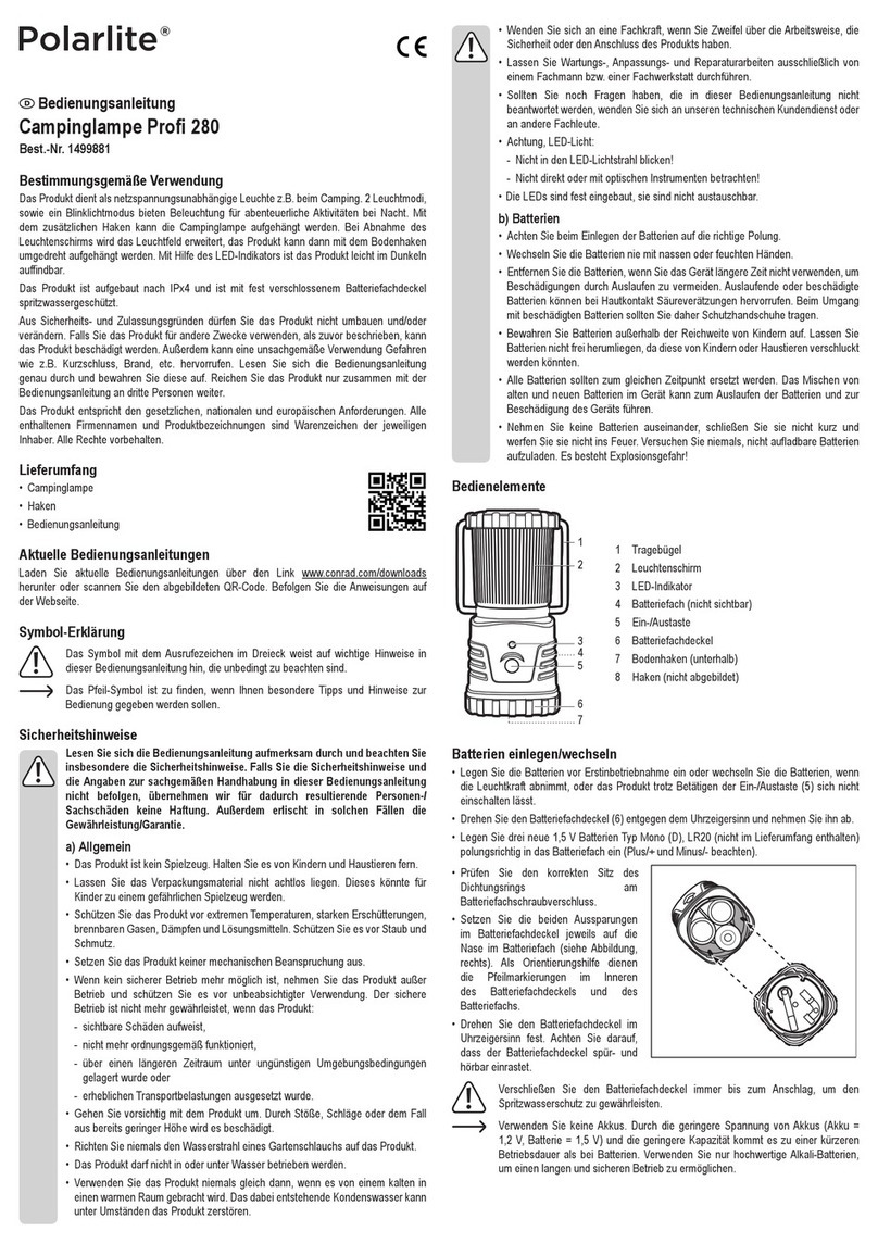 Polarite Profi 280 operating instructions
