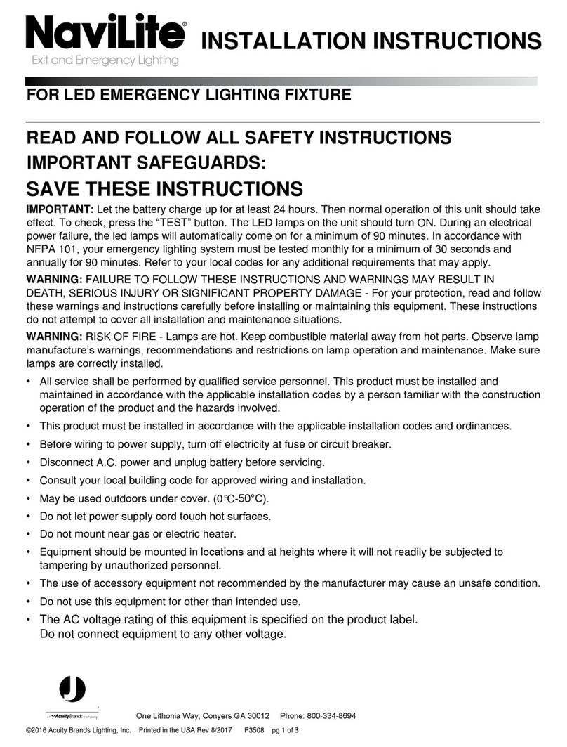 Acuity Brands NaviLite N1L installation instructions