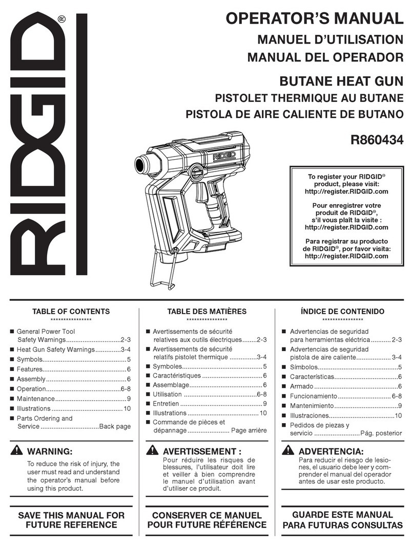 RIDGID R860434 Operator's manual