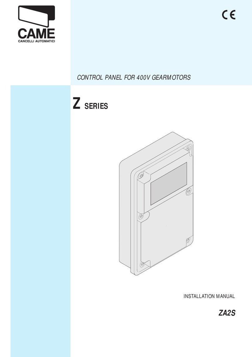 CAME Z Series installation manual