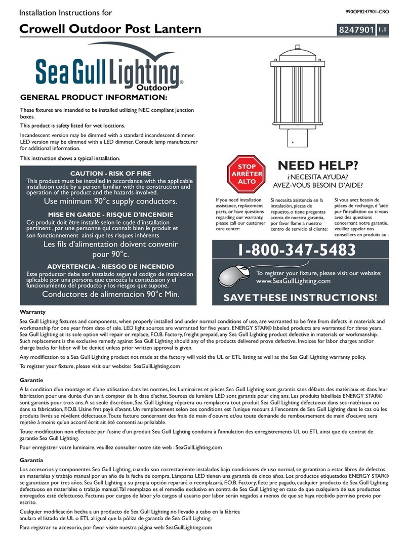 Sea gull lighting Crowell Outdoor Post Lantern 8247901 installation instructions