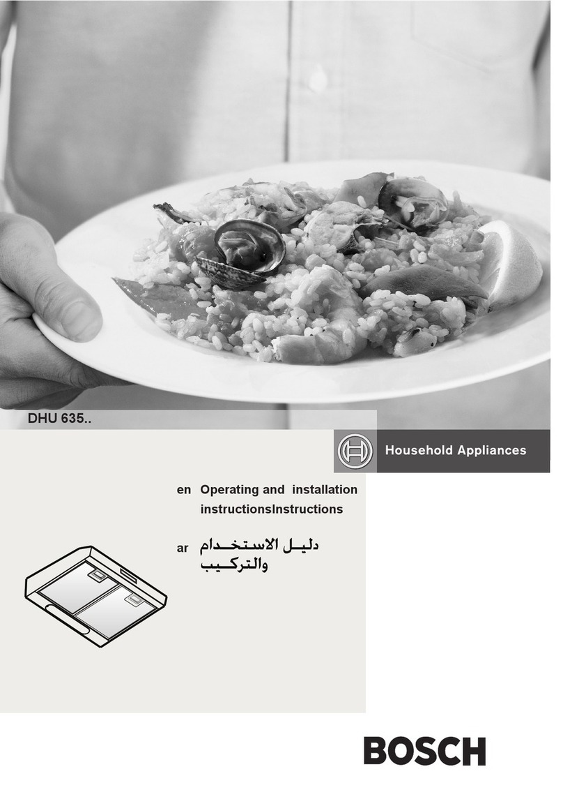 Bosch DHU 635 Series Operating and installation instructions Bosch DHU 635 Series Operating and installation instructions