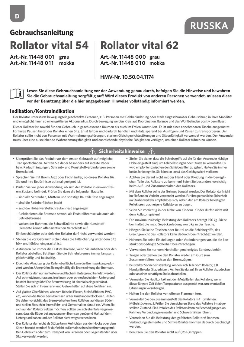 Russka Vital 54 User instructions