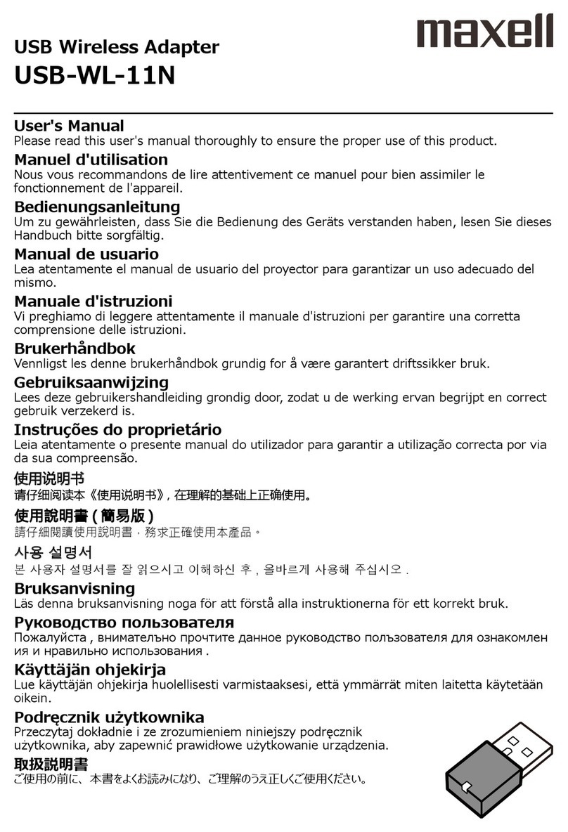 Maxell USB-WL-11N user manual