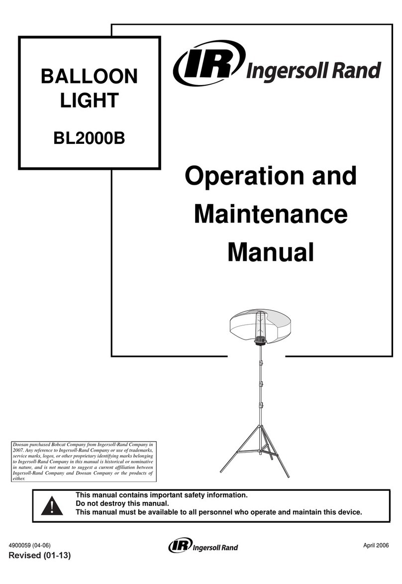 Ingersoll-Rand BL2000B Operation and maintenance manual