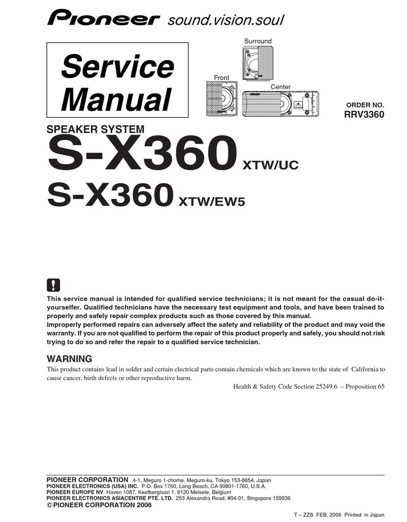 Pioneer S-X360 Service manual