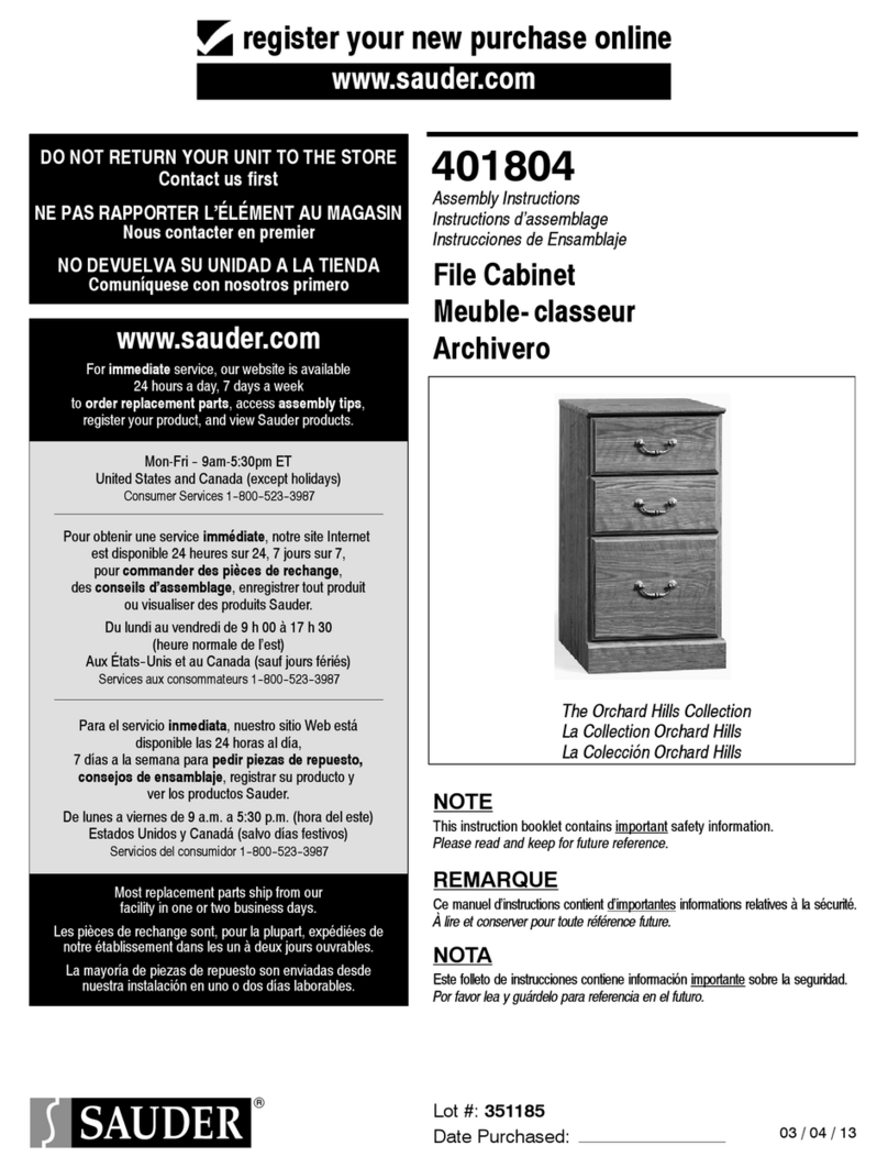 Sauder 401804 Assembly instructions for Fresh Air System