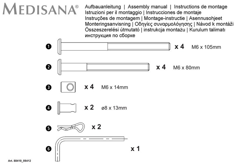 Medisana 88410 Assembly manual