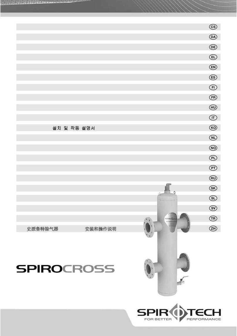 Spirotech SpiroCross Installing and operating instructions Spirotech SpiroCross Installing and operating instructions